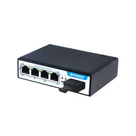 Industrial 4 Ports Ethernet Managed Switch 1 Port Gigabit Dual Fiber 1X9 Optical Module