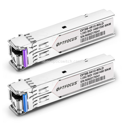 OPTFOCUS SFP Optical Transceiver  OFSB-4512-80LD BI-DI SF SM SC 1.25G  80KM 1490/1550NM
